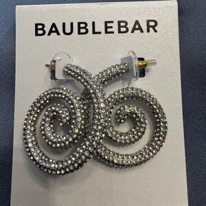 BaubleBar Nicole Pave Spiral Drop Earrings